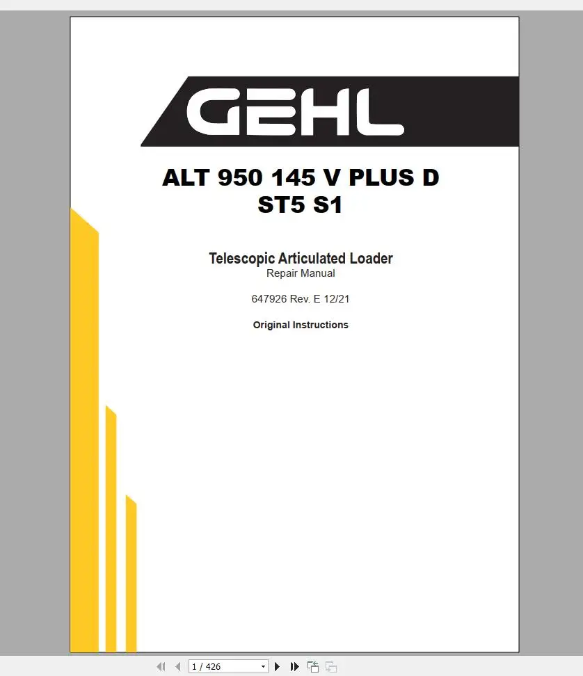 SpecDiag GEHL Makine Ağır İş M - Heavy Equipment Electrical Pdf incelemesi ve fiyatı